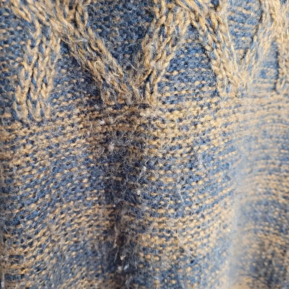 WOODEN SHIPS sweater rust color crew‎ neck oversized mohair blend S/M